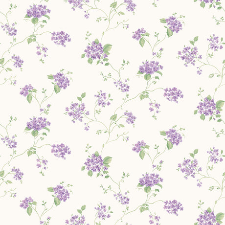 Galerie G67867 Purple Lilac Lilac Floral - Eade's Wallpaper