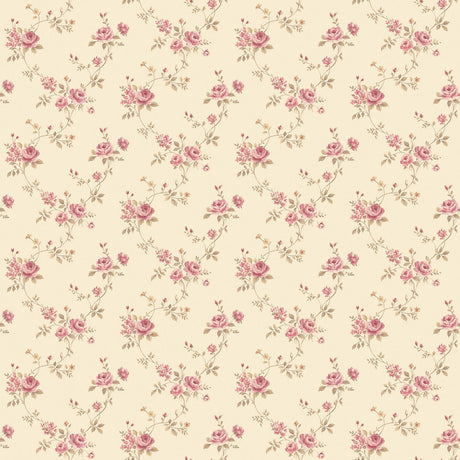 Galerie G67893 Cream Rose Floral - Eade's Wallpaper