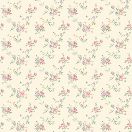 Galerie G67895 Cream Rose Floral - Eade's Wallpaper