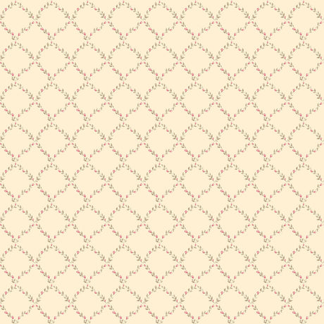 Galerie G67904 Cream Geometric Floral - Eade's Wallpaper