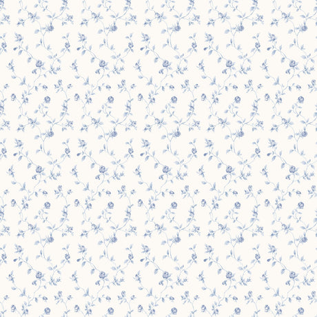 Galerie G67932 Blue Rose Bud Trellis - Eade's Wallpaper