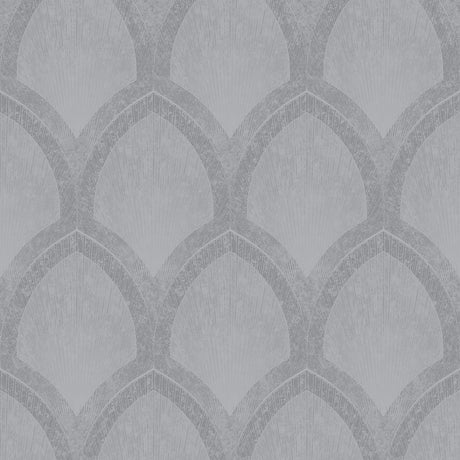 Galerie G68086 Silver Grey Nouveau Scallop - Eade's Wallpaper