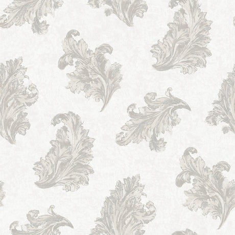 Galerie G68661 Silver Grey Acanthus - Eade's Wallpaper