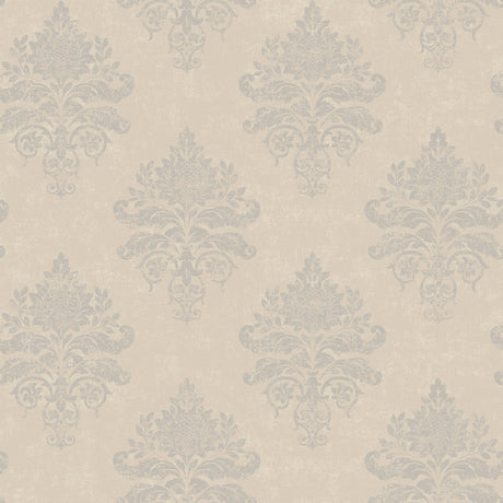 Galerie G68668 Beige Medallion Damask - Eade's Wallpaper