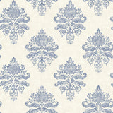 Galerie G68671 White Medallion Damask - Eade's Wallpaper