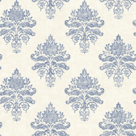 Galerie G68671 White Medallion Damask - Eade's Wallpaper