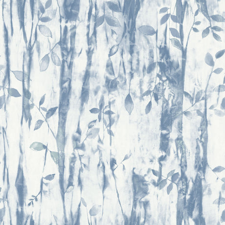 Galerie G78232 Blue BATIK LEAVES - Eade's Wallpaper