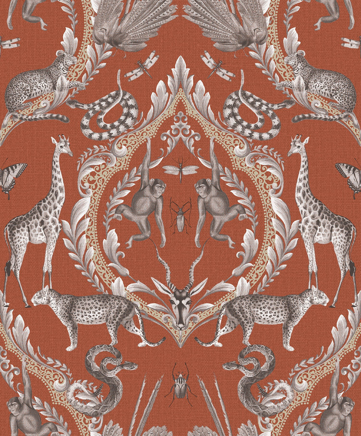 Galerie G78312 Orange Menagerie - Eade's Wallpaper