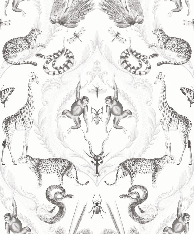 Galerie G78314 Silver Grey Menagerie - Eade's Wallpaper