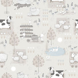 Galerie G78375 Silver Grey Farmland - Eade's Wallpaper