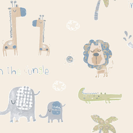 Galerie G78378 Beige Jungle Friends - Eade's Wallpaper