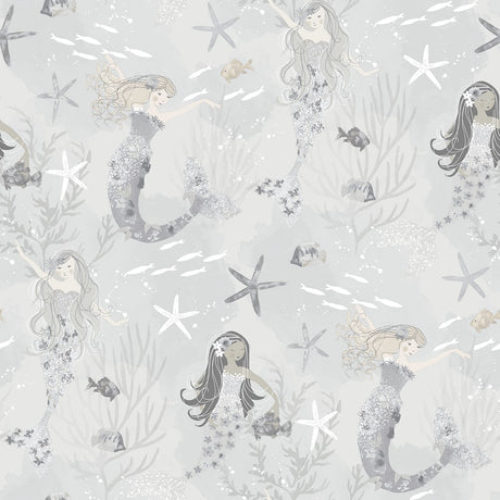 Galerie G78389 Silver Grey Mermaids - Eade's Wallpaper