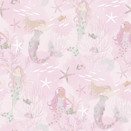 Galerie G78390 Pink Mermaids - Eade's Wallpaper