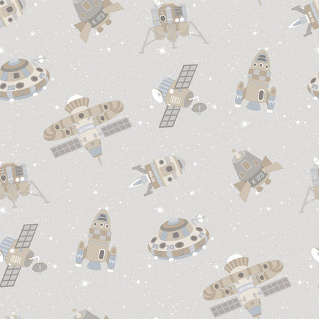Galerie G78412 Silver Grey Spaceships - Eade's Wallpaper
