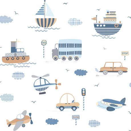 Galerie G78416 Blue Transportation - Eade's Wallpaper