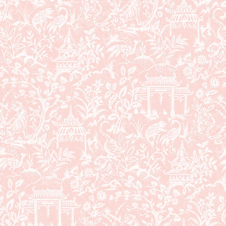 Galerie G78511 Pink Garden Toile - Eade's Wallpaper