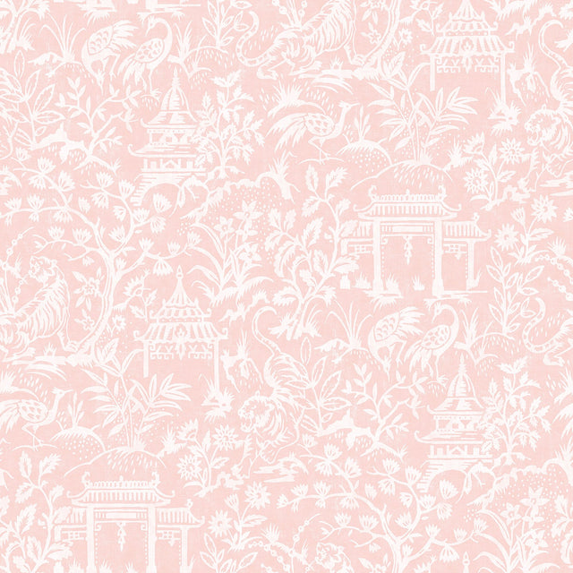 Galerie G78511 Pink Garden Toile - Eade's Wallpaper