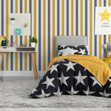 Galerie Kids and Teens 2 color Awning Stripe Yellow Wallpape