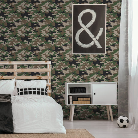 Galerie Kids and Teens Camo Green Wallpaper G78552