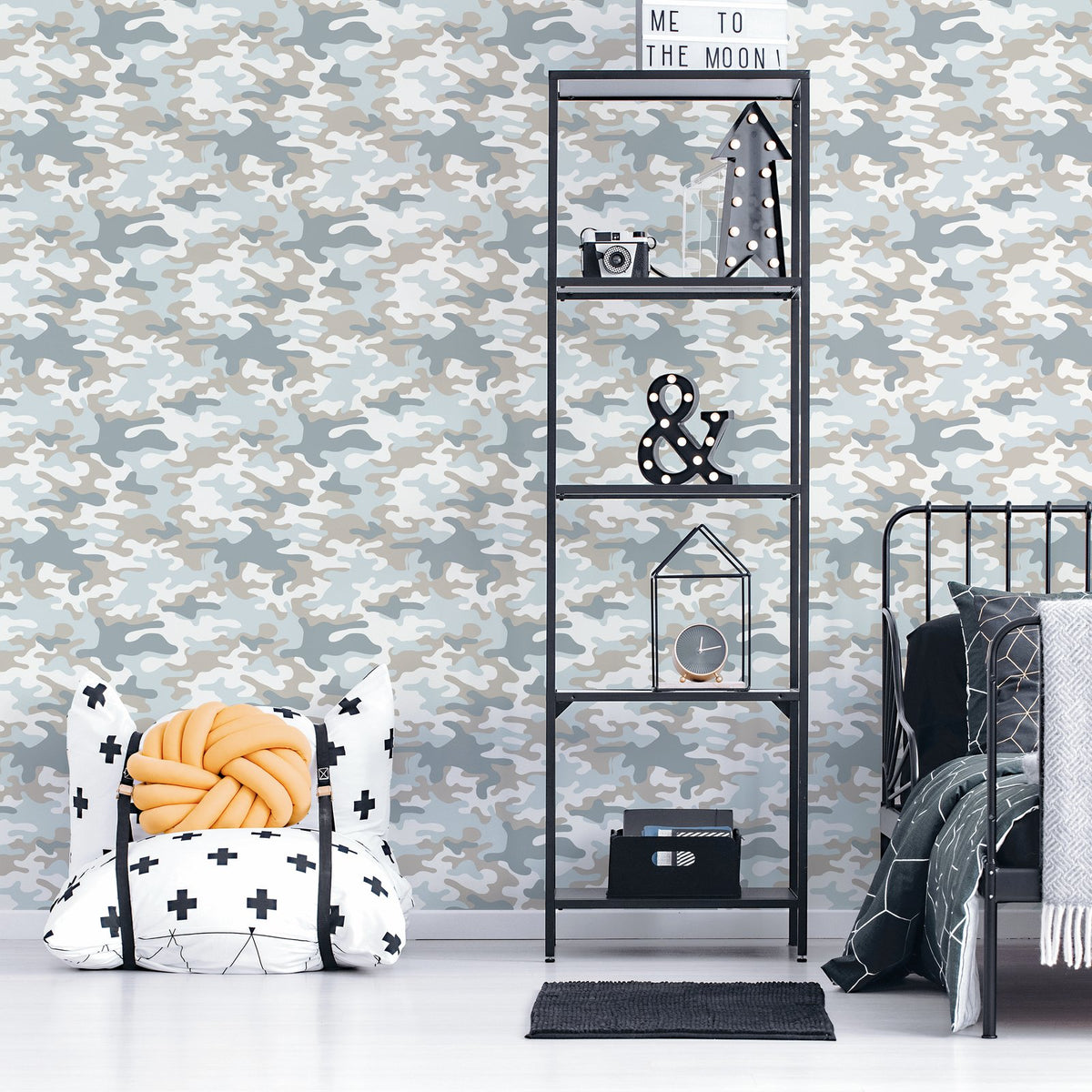 Galerie Kids and Teens Camo Blue Wallpaper G78554