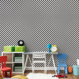 Galerie Kids and Teens Check Black Wallpaper G78555