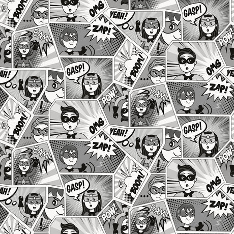 Galerie Kids and Teens Comics Grey Wallpaper G78556