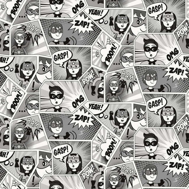 Galerie Kids and Teens Comics Grey Wallpaper G78556