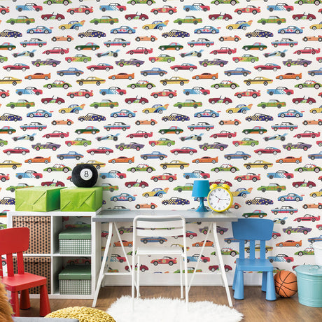 Galerie Kids and Teens Dinky Cars Multi-colored Wallpaper G7