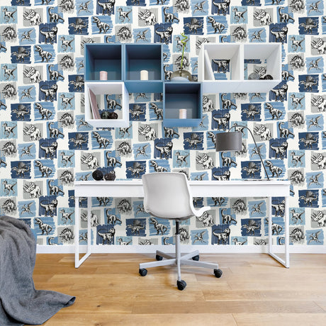 Galerie Kids and Teens Dinosaurs Blue Wallpaper G78559