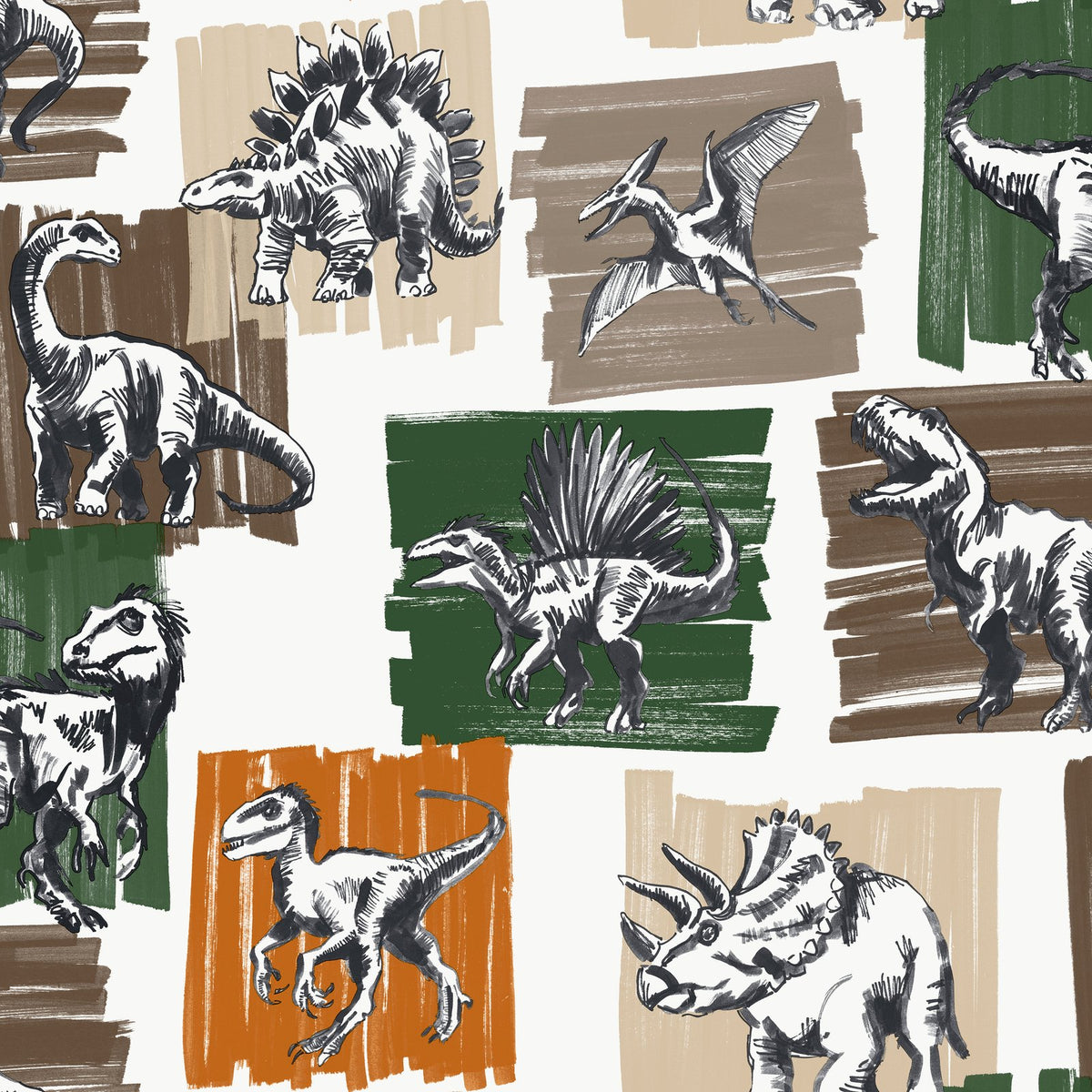 Galerie Kids and Teens Dinosaurs Green Wallpaper G78560