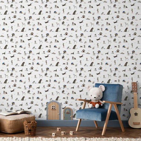 Galerie Kids and Teens Doggies Beige Wallpaper G78561