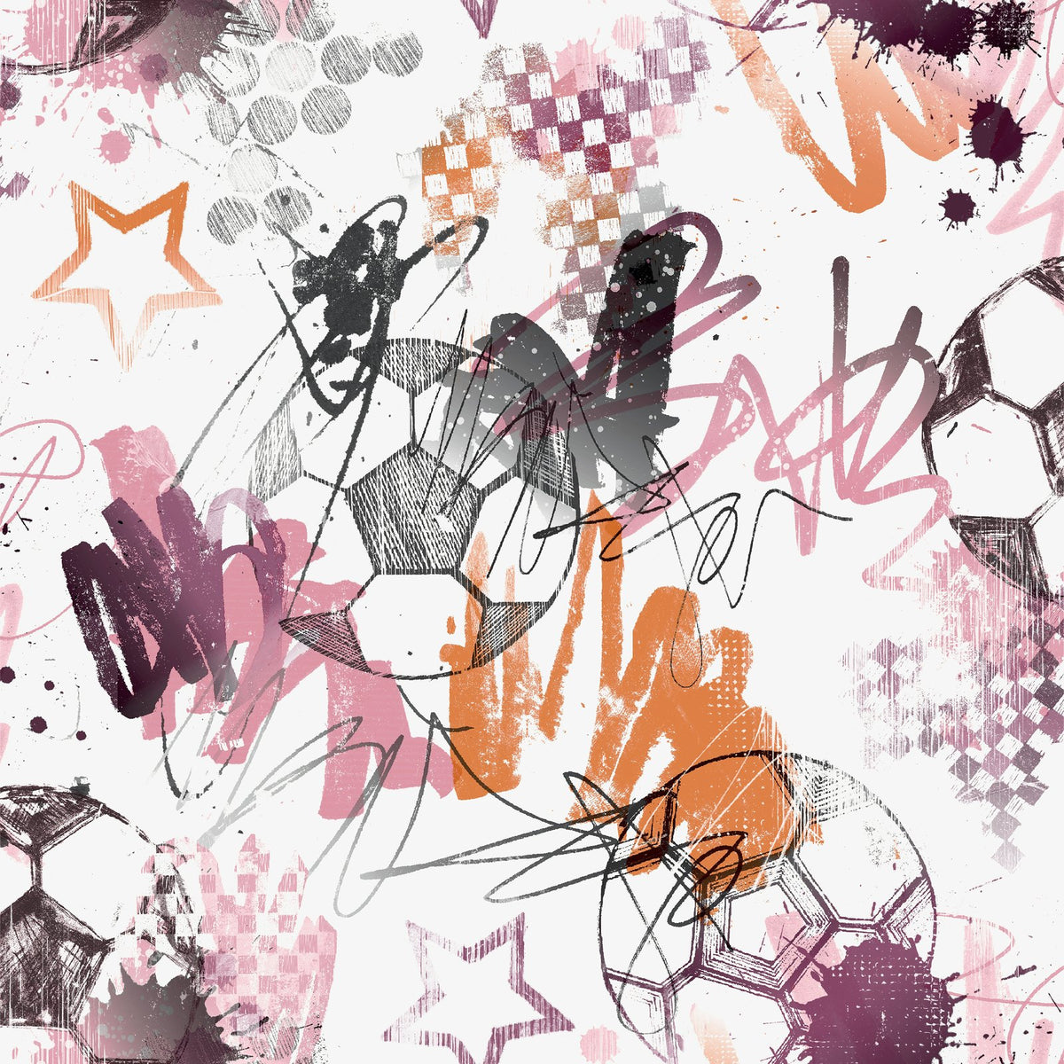 Galerie Kids and Teens Graffiti Sports Pink Wallpaper G78567