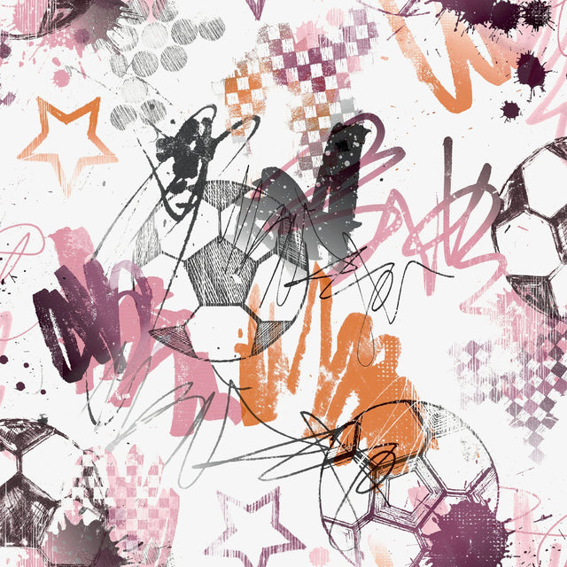 Galerie Kids and Teens Graffiti Sports Pink Wallpaper G78567