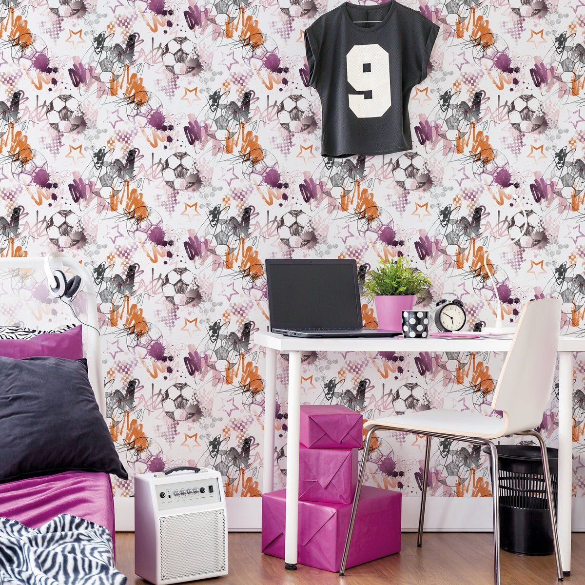 Galerie Kids and Teens Graffiti Sports Pink Wallpaper G78567
