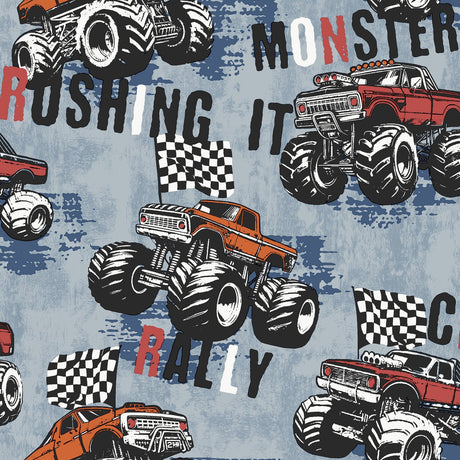Galerie Kids and Teens Monster Trucks Blue Wallpaper G78570