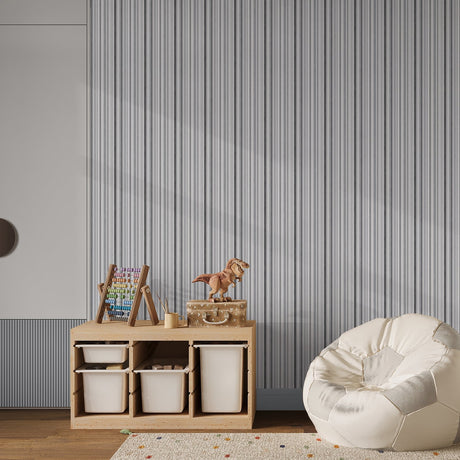 Galerie Kids and Teens Multi Stripe Grey Wallpaper G78572