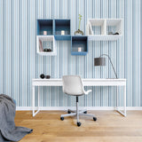 Galerie Kids and Teens Multi Stripe Blue Wallpaper G78573