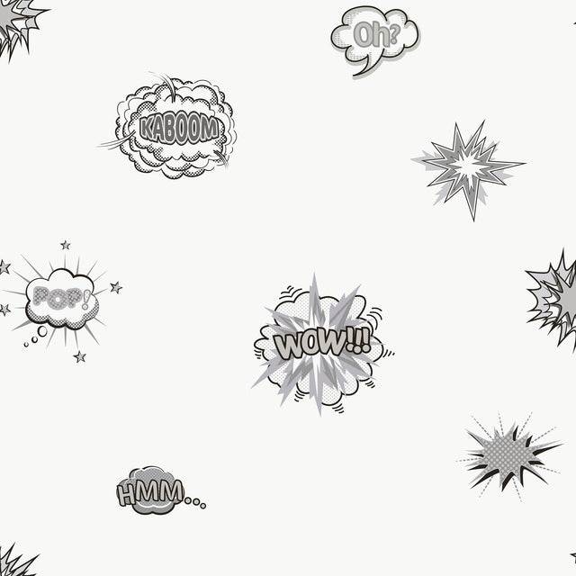 Galerie Kids and Teens Pop Art Grey Wallpaper G78579