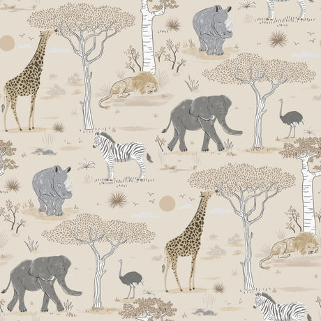 Galerie Kids and Teens Savannah Beige Wallpaper G78588