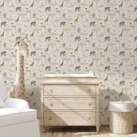 Galerie Kids and Teens Savannah Beige Wallpaper G78588