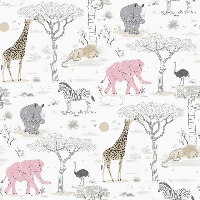 Galerie Kids and Teens Savannah Grey Wallpaper G78589
