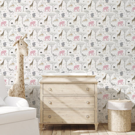 Galerie Kids and Teens Savannah Grey Wallpaper G78589