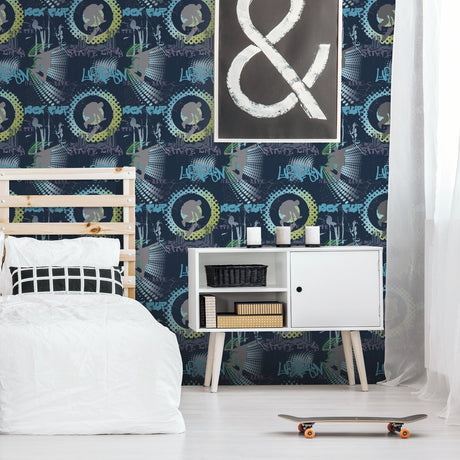 Galerie Kids and Teens Skater Boy Blue Wallpaper G78595