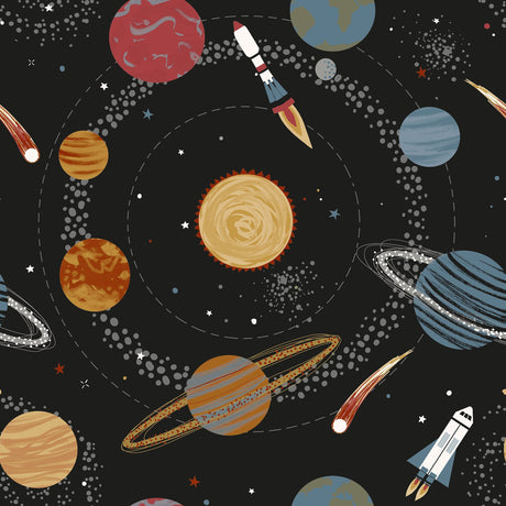 Galerie Kids and Teens Solar System Black Wallpaper G78596