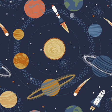 Galerie Kids and Teens Solar System Blue Wallpaper G78597