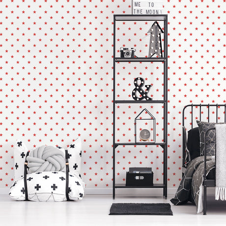 Galerie Kids and Teens Stars Red Wallpaper G78600