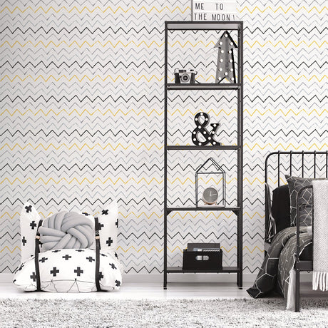 Galerie Kids and Teens Zig Zag Yellow Wallpaper G78605