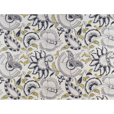 GASTON Y DANIELA GDT5133.002.0 ORLANDO GRIS/AMARILL Fabric - Eade's Wallpaper