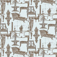 GASTON Y DANIELA GDT5187.004.0 BLANCA AZUL/CHOCOLATE Fabric - Eade's Wallpaper