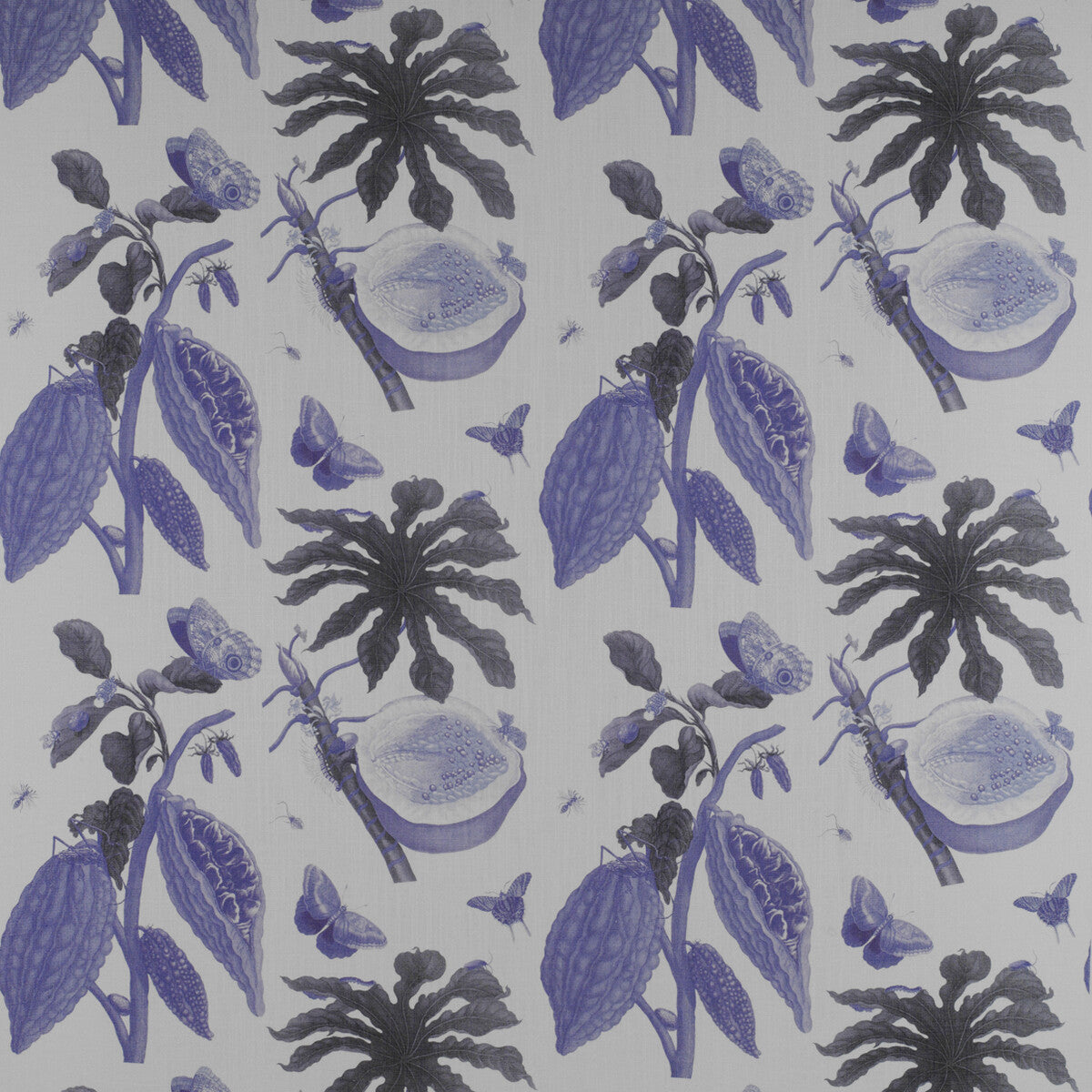 GASTON Y DANIELA GDT5212.005.0 RETIRO AZUL Fabric - Eade's Wallpaper